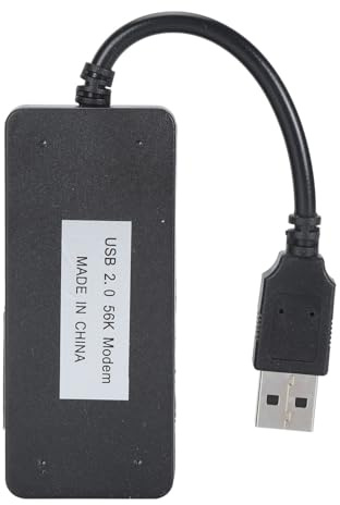Luocute Modem de Données de Télécopie Externe USB 56K, Deux Ports RJ11 Prenant en Charge L'identification de L'appelant, Modem de Télécopie pour Ordinateur Portable avec Circuit de