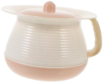 NUSITOU Pot de Chambre Portable en Plastique Pp avec Couvercle Hermétique, Pot à Urine Réutilisable 1,5 L, Urinoir Pratique pour Bébés et Personnes Âgées, Usage Maison et Voyage