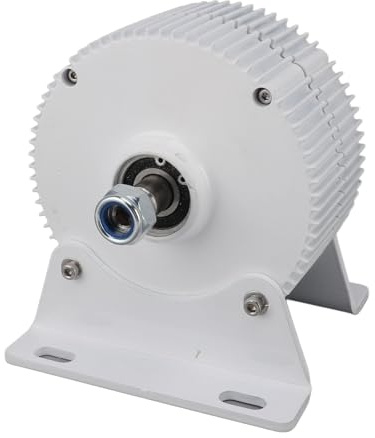 Generatore alternatore sincrono trifase a magneti permanenti doppio albero con base 24V 400W per turbine eoliche (300W)