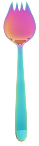 ROMISBABA Posate da Cucina in Acciaio Inox 304 Spork Resistente Cucchiaio e Forchetta Combinati per Insalata e Uso Quotidiano