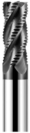 1 Uds HRC66 fresa de desbaste 4 flautas for fresadora CNC aluminio y acero inoxidable herramienta Metal 6mm 7 8 10 12MM 20MM mecanizado en bruto(D16x45x100Lx4F)
