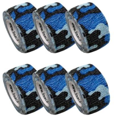 LisaCare Pflaster Bandagen | 2,5/5cm Breit | 6er-Set Camomix | Sportverband | Farbauswahl - Fixierbinde selbsthaftend,elastisch (2,5cm, Blau) - Wundverband, Fixierverband, Pflaster