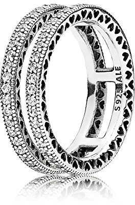 Pandora Moments Schlangen-Gliederarmband + Offen gearbeitetes Unendlichkeits-Charm aus Sterling-Silber im Geschenkset, Gr. 20cm, SET 590702HV-20+791872
