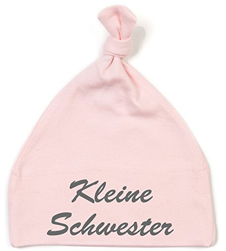Schnoschi Babymütze mit Kleine Schwester hochwertig Bestickt/gestickt