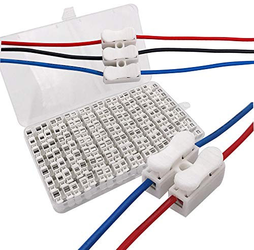 Senven 63Pcs Morsettiera rapida 10A, connettore a molla, connettore morsettiera a morsetto cavo, illuminazione, alimentazione e cablaggio automobilistico Connection, CH2-56Pcs CH3-7Pcs.