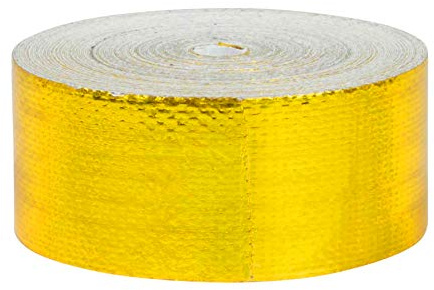 10m x 25mm Hitzeschutzband Hitzereflexionsband selbstklebend Gold Tape Klebeband reflektierend 450°C