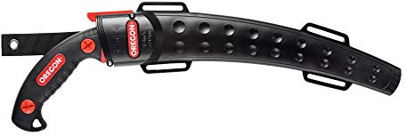 Oregon 13 Curved Premium Japanese High-Carbon Steel Hand Saw, Rust Proof Forestry/Pruning/Cutting Tool, Curved Blade with Scabbard Safety Sheath (600136)