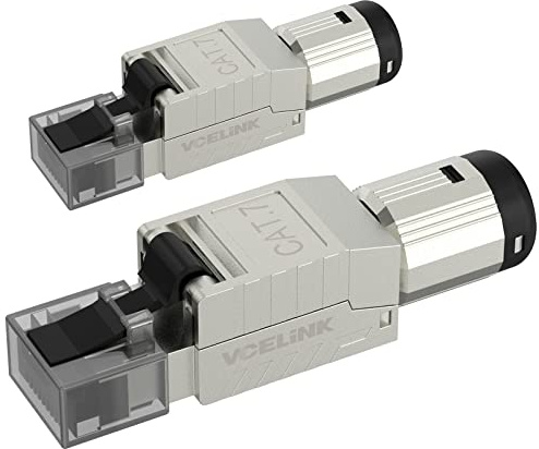 VCELINK RJ45 Stecker Werkzeuglos CAT7, Netzwerkstecker Werkzeuglos