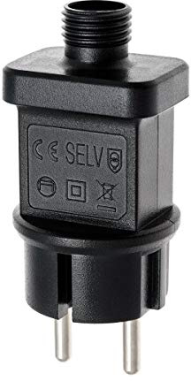 PRGN Ricambio TRASFORMATORE per Catene LUCI A LED con Spina Europea TR24V-6W IP44 Uso Esterno