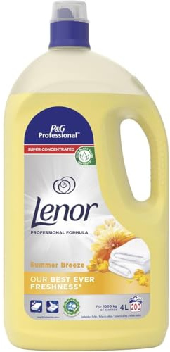 Lenor Professional Sommerbrise, Booster für Kleidung, Weichspüler, 200 Waschgänge, 4 l, unwiderstehliche Weichheit und Frische, für Profis entwickelt