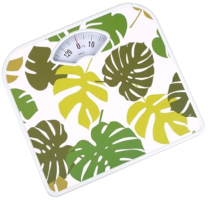 TRADIZIONELLE MECHANISCHE PERSONENWAAGE ANALOGE, SKALA FÜR 130KG BR2019, EINFACHE KALIBRIERUNG, STABILES METALLGEHÄUSE, LEICHT ABLESBAR, Blätter