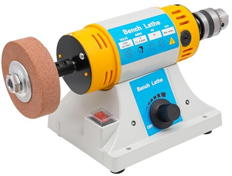 Poliermaschine Schmuck, 320w 800-10000R/min Elektrische Schleifmaschine, Schleifbock Doppelschleifer Elektroschleifer Polierbock Poliermaschine Tisch für Schmuck