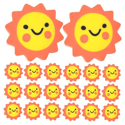 NUOBESTY 50 Stück Mini Radiergummis Mit Sonnenblumenmotiv Für Kinder Weiche Radiergummis Zum Löschen Von Bleistiftstrichen Lustige Schulbedarf Für Unterricht Und Preise