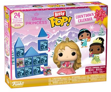 Funko Bitty Pop! Countdown Calendar: Disney Princess - Disney Princesses - Advent Calendar - 24 Days Of Surprise - Collectable Vinyl Mini Figures - Mystery Box - Gift Idea - Holiday Xmas