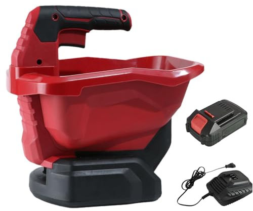 Rechargeable Seed Spreader, 3.3L cordless Seed Spreader, 18V hand Spreader, 2.0 Ah Built-in Battery, Adjustable Scatter Width, 8 Gears Variable Flow Rate, for Fertilizer, Grass Seed, Grit Covers
