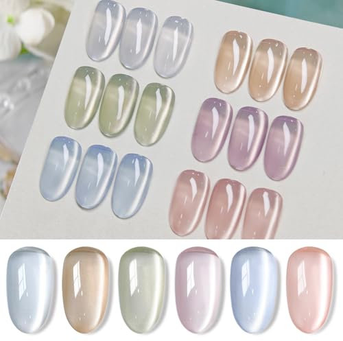 Born Pretty Cat Magnetic Eye Gel Jelly Glas Kristall UV Nagellack Mondlicht Glitzer Auroras Magnetic Nail Polish Maniküre und Nagelkunst DIY zu Hause