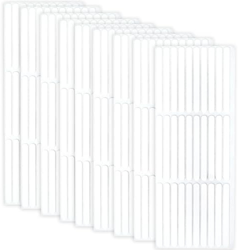 SOFPLATE 10 feuille 300 pièces Bandes de Ruban Adhésif à Presser pour Ongles Bande de Présentation Rectangulaire Double Face Papier Blanc Auto Adhésif Bandes de Montage Adhésives pour Bricolage Manucu