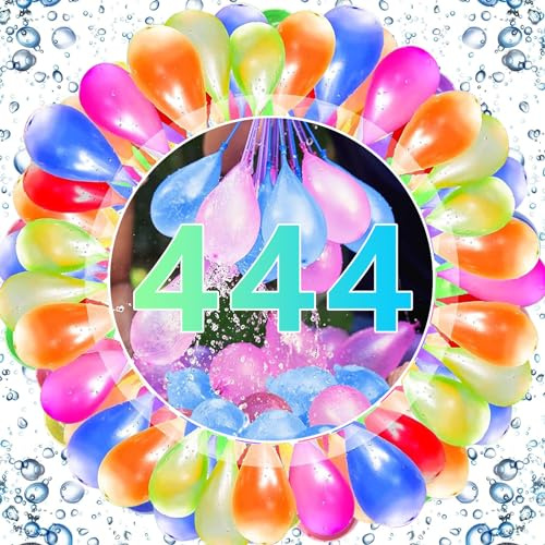 Bomba ad acqua con chiusura automatica, 444 pezzi, palloncini ad acqua, palloncini colorati, bomba ad acqua, gonfiabili rapidi, bombe ad acqua, bombe ad acqua, per bambini, per l'estate in piscina