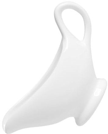 Mikinona Salsiera in Ceramica Bianca con Manico Resistente All'usura e Beccuccio Unico, Design Creativo e Superficie Liscia, per Servizio da Tavola e Catering