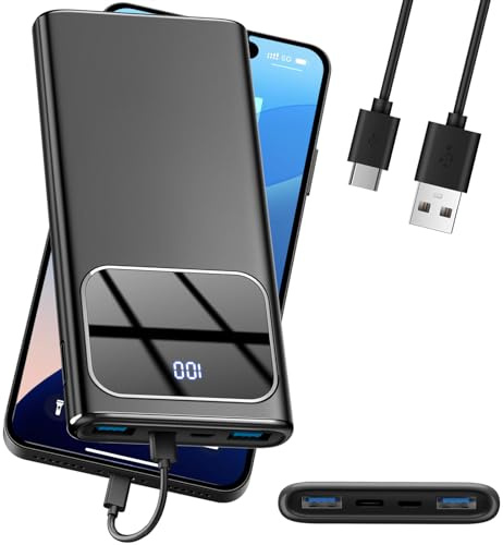 Power Bank High-Speed Charging 10000mAh, PD3.0 QC4.0 Portable Charger with USB-C Input & Output, Powerbank Phone Battery Pack Compatible with iPhone 16/15/14/13/12 Pro Max iPad Samsung Android