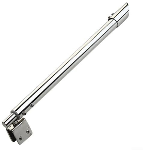 Barre de support pour paroi de douche Gdfnmogo en acier inoxydable chromé réglable de 400 à 600 mm pour porte en verre de 8 à 12 mm Fixation murale (inclinée)