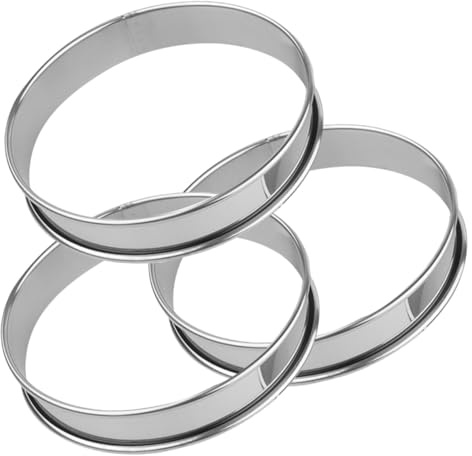 VALICLUD Anillo para Pizza de Acero Inoxidable 3 Piezas, Plata