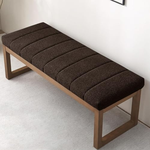 WLXFF Cojines De Banco Personalizados, Forro Polar de Terciopelo Suave y Grueso, Cojines de Asiento para Ventana, Cojines de Banco para Muebles de Interior: hogar y Cocina,Caramel,120x40cm
