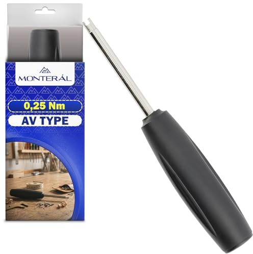 MONTERAL Tyre Valve Removal Tool with a Torque of 0,25 Nm - Valve Core Removal Tool AV Type - Wrench for Schrader Valves Key is Suitable for Car Tyre Valves