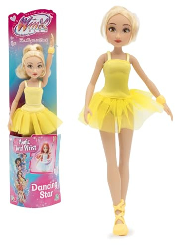 Winx Club - Dansstjärna, 27 cm ledd docka med snodd handled för att vända sig, leksak för flickor och barn från 3 år