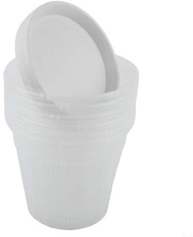 Macetas for orquídeas de plástico transparente con platillos, paquete 6, 11 cm(16CM)