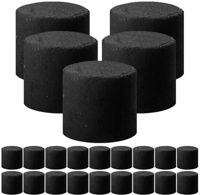 Mikinona Briquettes de Charbon de Bois 1 boîte, Forme Ronde, matériau Charbon de Bois, conçues pour brûleur à encens et Usage Divers lieux