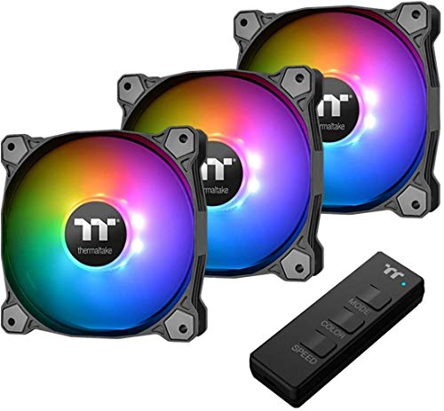 Thermaltake Pure 12 Argb Sync Gehäuselüfter Tt-Premium Edition (3-Fan Pack),CL-F079-PL12SW-A,Schwarz