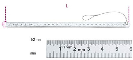 Beta 1682HS 300 - Righe flessibili graduate in acciaio inossidabile H-SAFE
