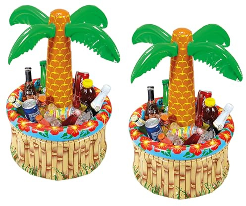 W WIDMANN MILANO Party Fashion - Aufblasbare Palme mit Getränkekühler | Mit Eis und Wasser befüllbar als Flaschenkühler für Beachpartys und Sommerfeste