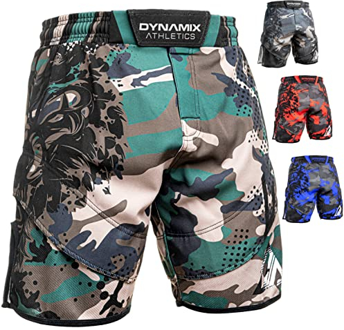 Dynamix Athletics Hybrid Training Shorts Predatex - MMA Grappling Kampfsport Fitness Martial Arts Fight Hose für Herren im Camouflage Style (as3, Alpha, x_l, Regular, Regular, Green Camo)