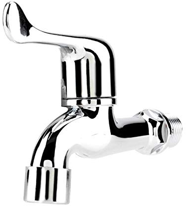 EBTOOLS Grifo de pared para lavabo de agua fría, grifo monomando para baño, grifo de cocina con una sola mano, práctico grifo montado en la pared (punta A)