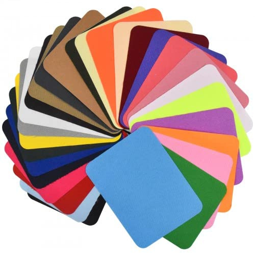 Xzeemo 29 Farben Flicken zum Aufbügeln, Flicken Bügelflicken, Erste-Hilfe-Reparatur für Kleidung, Selbstklebendes Bügeln Aufnäher Patches für Jeans Kleidung Daunenjacke Reparatur Löcher Reißen