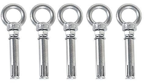 KELING 5 unidades serías m8 x 60 mm perno de expansión perno de anclaje 304 anillo de acero inoxidable anclaje de elevación perno de ojo de expansión