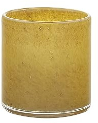 blomus Windlicht -SAGA- | Farbe Tan | Größe S | Aus Glas und farbig; Für stimmungsvolles Kerzenlicht; Maße 8,5 x 8,5 x 8,5 cm