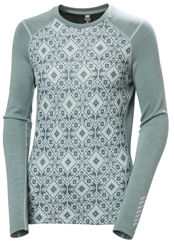 Helly Hansen Damen W Lifa Merino Midw Gra Crew, Kaktus-Stern, XS