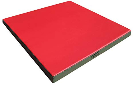 RoniKids Weichbodenmatte 100 x 100 x 8 cm Turnmatte Gymnastikmatte Schutzmatte Fitnessmatte & Yogamatte Sportmatte (Rot/Grün)