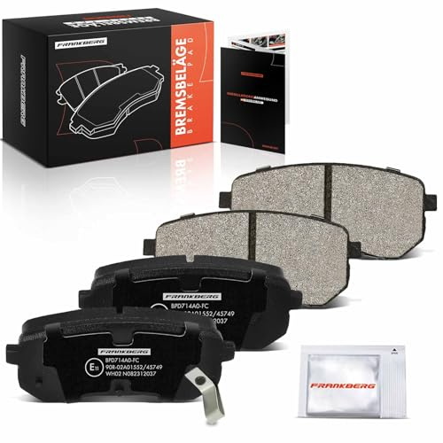 Frankberg Brake Pad Set incl. 4x Pads Rear | Compatible with i10 PA Picanto TA Picanto SA i10 Saloon Replace# 5830207A10,5830207A00