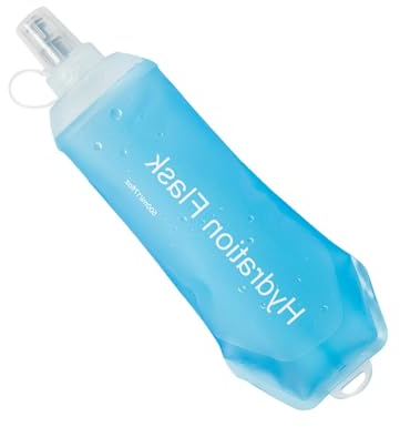 Gourde pliable | Bouteille souple | Bouteille d'hydratation | Bouteille souple de course à pied de 500 ml | Bouteille d'eau de course pliable | Flasque d'hydratation légère | Bouteille souple