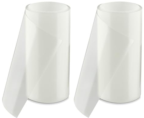 FALINGO Nastro adesivo subacqueo, nastro sigillante, nastro adesivo piscina, tenda, telone, grondaia, gommone, adesivo acrilico (2 Pezzo 10 cm x 100 cm, trasparente)