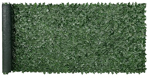 VEVOR Haie Artificielle 150x401 cm Brise Vue Clôture de Lierre Artificiel Intimité Support en Tissu Maillé et Joint Renforcé Déco Fausses Feuilles pour Jardin, Extérieur, Cour, Balcon, Terrasse, Patio