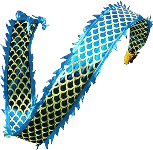 SSDDLZEQ Doppelseitige Drachentanz-Bänder, Fitness-Drachentanz, Gymnastik-Training, Kunst-Tanz-Sport-Bänder(Color:Blu,Size:10M)