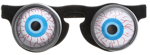 Happyyami Horrorbrille Mit Federnden Augäpfeln Für Halloween Party Erwachsene Witzige Verkleidung Brille Mit Beweglichen Blutaugen Lustiges Kostümzubehör Für Gruselige Streichspiele