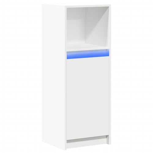 vidaXL LED-Sideboard Weiß 38x34x100 cm Holzwerkstoff