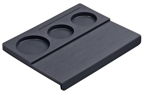 Normcore Espresso Tamping Station V3, Tampingmatte mit Eckkante, Silikon Kaffee Tamper Matte, Kaffee Tamper Halter Pad für Baristas, Lebensmittelechtes Silikongummi, Dunkelgrau