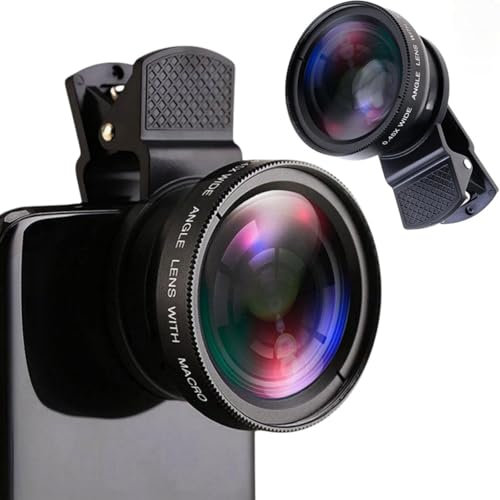 Handy Objektiv,Telefonkamera Objektiv,Universal Objektiv für Handy,Clip-On Kamera Adapter für Smartphones,Handy Objektiv für Smartphones,15X Makro Objektiv,0,45X Weitwinkel,Für Smartphones